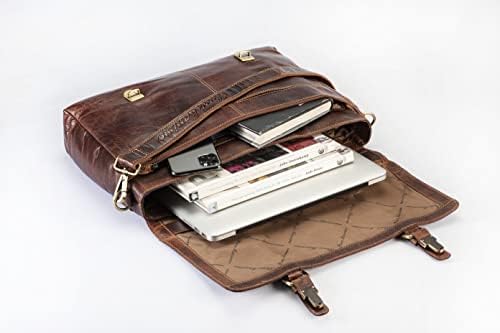 Picco Massimo Vintage Handmade Men's 15,6 polegadas Laptop Messenger Bag para uso comercial de