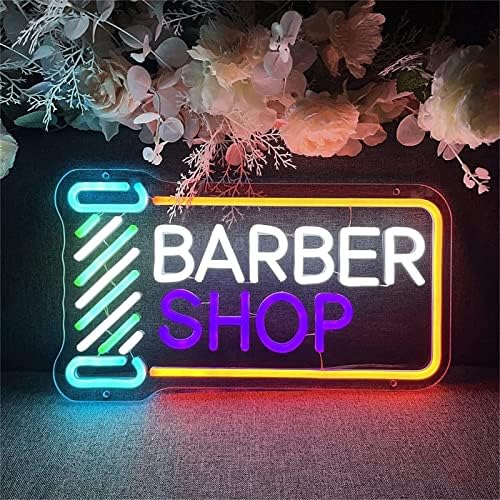 DVTEL Barber Shop Sign de neon Modelagem LED LEITAS LUMAS LUNTAS LUMAS SIGNA PAINEL DE ACRYLIC Luz decorativa,
