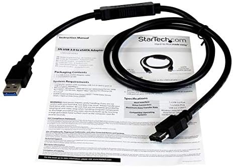 Startech.com 3 ft USB 3.0 para adaptador ESATA - 6 Gbps USB para HDD/SSD/ODD CONVERTOR - DURO DE REDO PARA