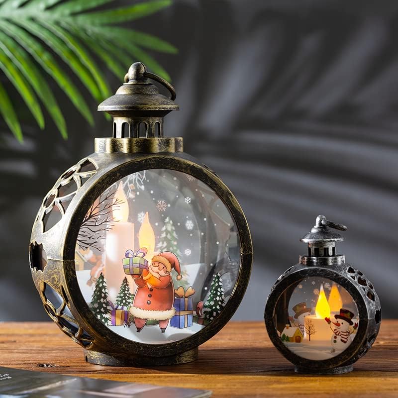 Christoy Christmas liderou a luz da vela sem chamas para decorações de Natal com relógio vintage em forma de