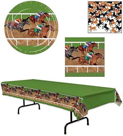 Derby Horse Racing Tablo Placas de guardanapos de 34 peças