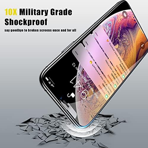 Protetor de tela de pacote ECHOOSE 3 Compatível com iPhone 11/iPhone XR, borda de vidro temperada