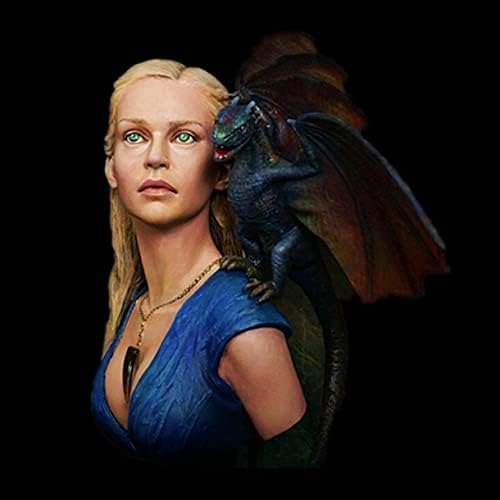 Goodmoel 1/10 Antiga fantasia feminina guerreira e dragão resina Figura Bust modelo / soldado sem fios