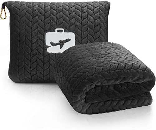 Travesseiro de cobertor de viagem premium para Eversnu - cobertor de avião macio de 2 pol.
