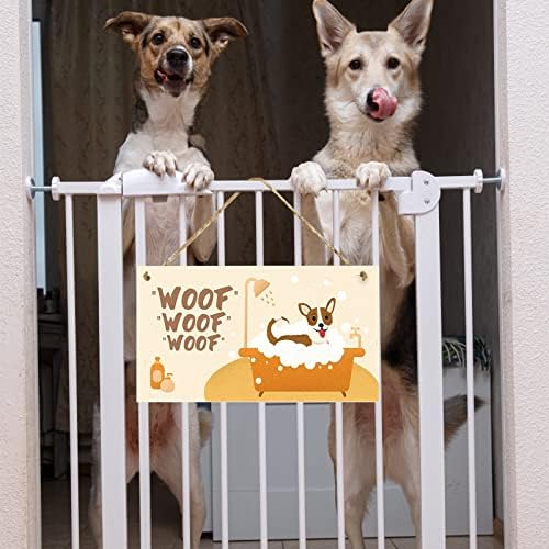 Assinar grande sinal de madeira tag de cachorro