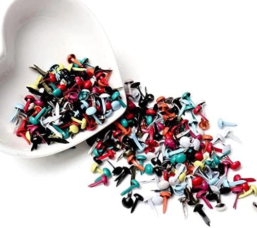 SIMHOA 200PCS Mini Brads Paper Fasteners Multicolor for Scrapbook Crafts Fazendo acessórios