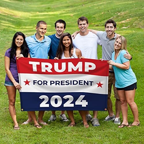 Banner Buzz Torne o Trump Visível para Presidente 2024 11 oz Banner Flex Flex com ilhós de metal