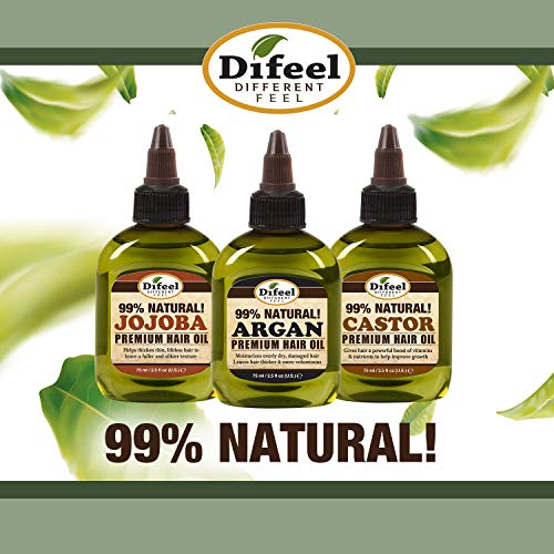 Óleo de cabelo natural premium da Difeel - óleo de hortelã -pimenta 2,5 onças