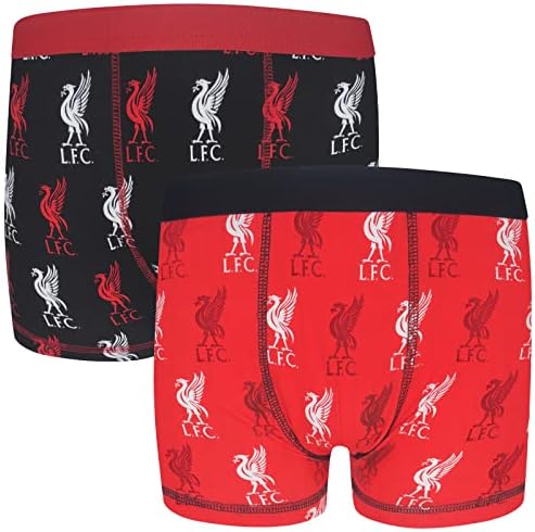 Presente de futebol oficial do Liverpool Football Club 2 Pack Boys Boxer Shorts