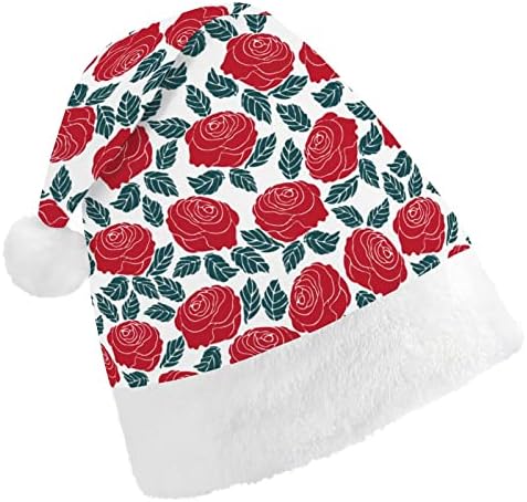 Rose Floral Christmas Hat do Papai Noel Chapé