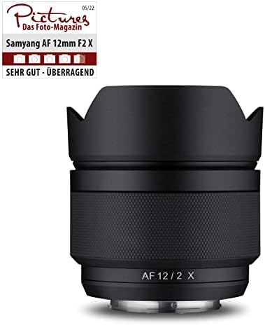 Samyang AF 12mm F2,0 Fuji X Objektiv - Autofokus Ultra Weitwinkel Festbrennweite für Fujifilm X-Mount