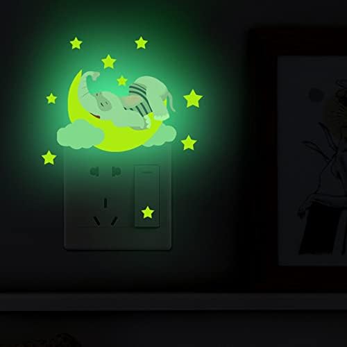 Cartoon Animal Urso Cloud Cloud Star luminous Star Wall Starther Childrens Room Startador de parede