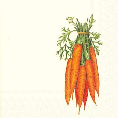 Ranho doméstico ideal de 20 contagens de 3 camadas de papel guardanapos, cenouras