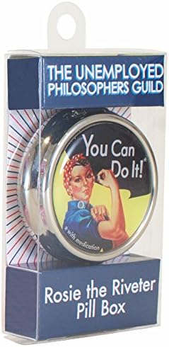 Rosie The Riveter Pill Box - Caso de medicina de compartimento compacto 1 ou 2