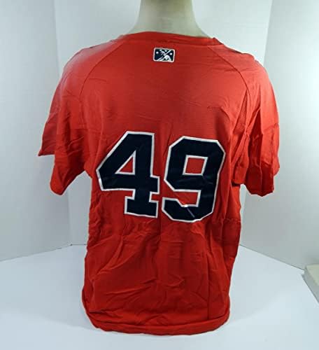2008 Gwinnett Braves Mariano Gomez 49 Game usou Red Jersey 2xl DP44077 - Jogo usado MLB Jerseys