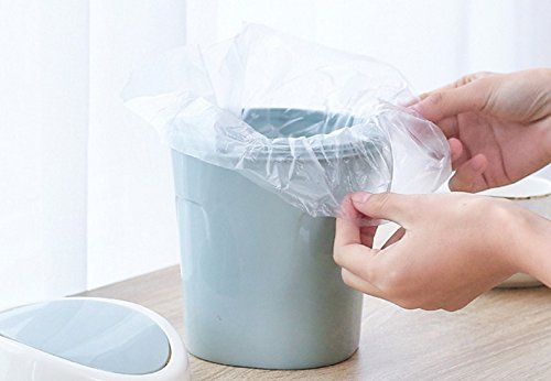 Zhouwhjj 1,6 litro pequeno saco de lixo para pequeno lixo minúsculo pode cancelar a bancada de plástico