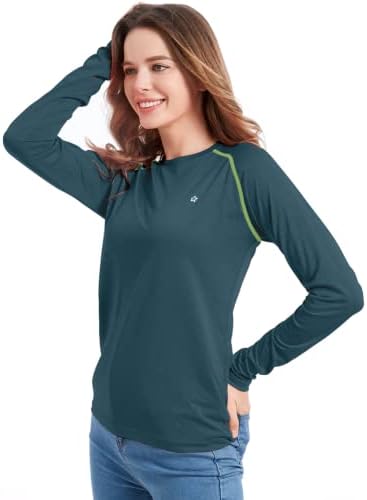 Camisas de proteção solar UPF mais femininas Mulheres de manga longa SPF UV rápido seco de camiseta ao ar