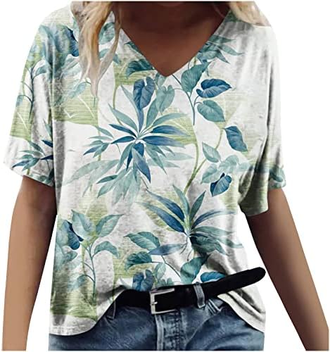 Mujer Tie Dye Estampado Floral Camiseta Tops 2023 mangá corta camiseta blusas Cuello Redondo al