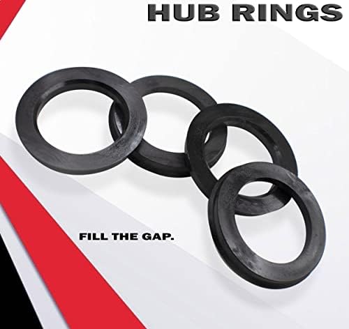 Acessórios para rodas Conjunto de peças de 4 anel centrado no cubo de 74 mm a 54,1 mm ID do cubo, policarbonato