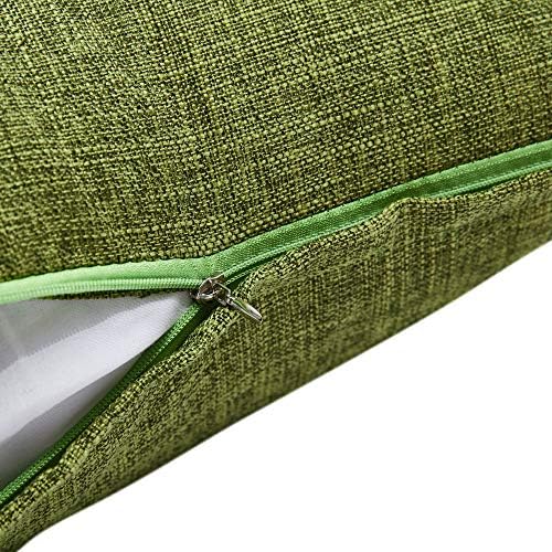 Conjunto Anickal de 2 tampas de travesseiro verde linho rústico tampas decorativas de arremesso