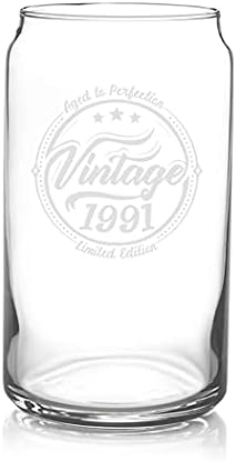 Veracco 1991 Edição limitada envelhecida com perfeição cerveja de cerveja Glass Pint Birthday Birthday