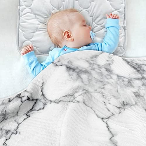 Cobertores de bebê de mármore branco para meninos super suaves e quentes de criança cobertores para