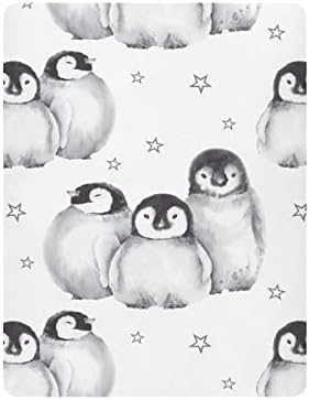 Lençóis de berço de pinguins fofos para bebê lençóis de berço de bebê lençóis de berço para bebês laváveis