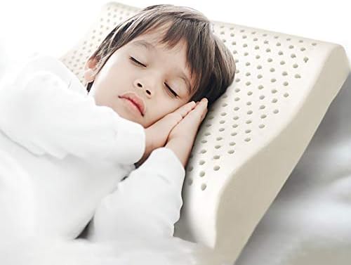 Topy Kids Natural Latex Almofadas para dormir, tampa de algodão macio premium, travesseiro hipoalergênico para