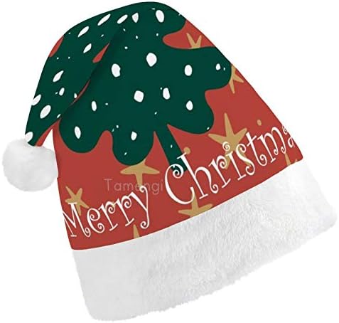 Chapéu de Papai Noel de Natal, Árvore de Natal Estrelas de Natal Chapéu de Férias de Natal Para Adultos, Unisex