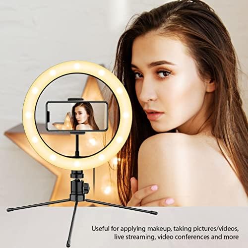 Bright Selfie Ring Tri-Color Light Compatível com o seu Blu Studio G2 HD 10 polegadas com remoto para transmissão