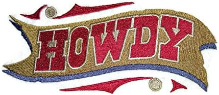 Equipamento de cowboy personalizado e exclusivo [Howdy] Ferro bordado ON/CAW Patch [6,81 *3] [Feito nos