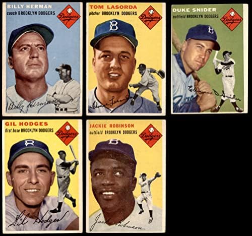 1954 Topps Brooklyn Dodgers Team Set Brooklyn Dodgers VG Dodgers