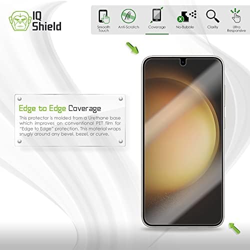 Protetor de tela Iqshield compatível com Samsung Galaxy S23 5G Anti-Bubble Clear Film