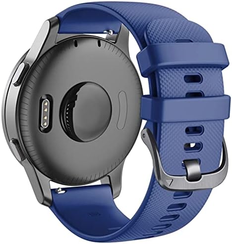 DJSFCN 22mm Sport Silicone Watch Band Strap for Garmin Active/ Venu 2/ Vivoactive 4/ Forerunner 745 Pulseira