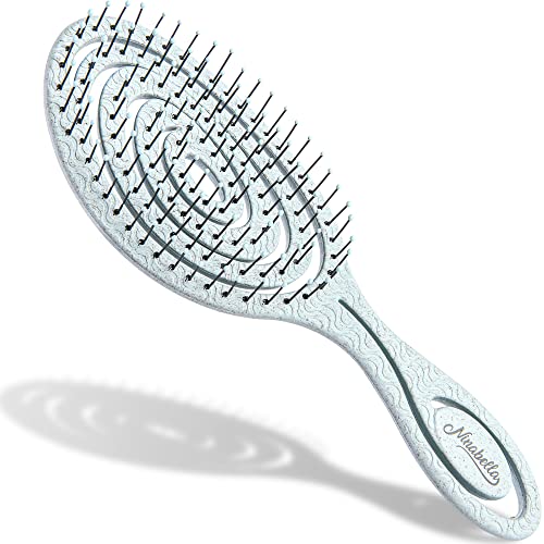 Brush de cabelo de destrancação orgânica de Ninabella para mulheres, homens e crianças - não puxa o cabelo