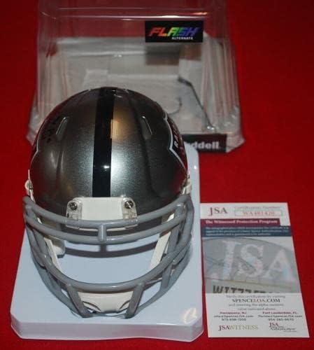 Lincoln Kennedy Oakland Raiders assinou o flash mini capacete JSA testemunhou WA81420 - Mini capacetes