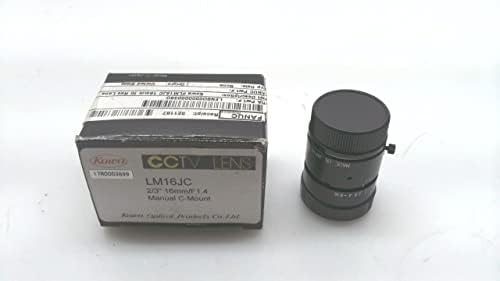 Kowa LM16JC 2/3 16mm F1.4 Manual Iris C-Mount Lens com parafusos de travamento
