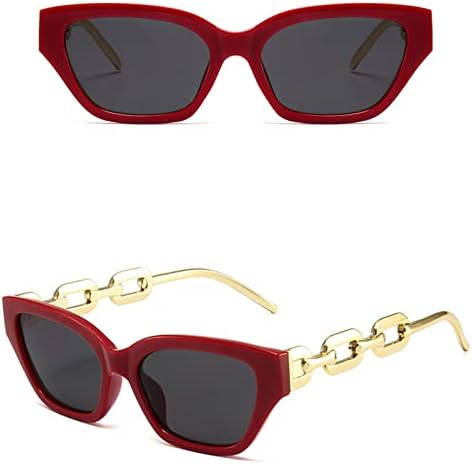 Personalidade das mulheres Hip Hop Metal Chain Glasses Sunglasses Moda Polígono Esmite copos de moldura