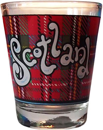 Glass de Tartan Tartan, de tiro de presente escocês, glass de tiro de presente
