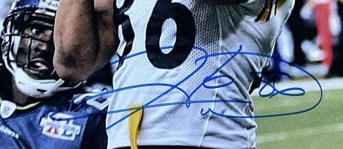 Hines Ward assinou 16x20 Pittsburgh Steelers Football Photo JSA ITP - Fotos autografadas da NFL