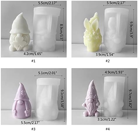 Molfo de resina de resina de Páscoa 3D Velho sem face Fazendo molde DIY Dwarf Soap Crafts de Páscoa Faculdade