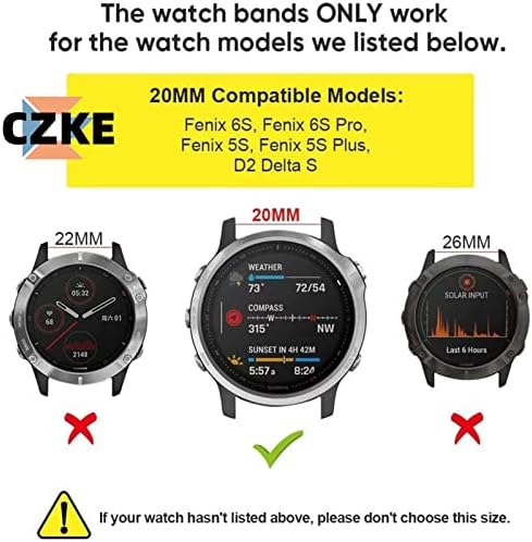 EEOMOIK 20mm WatchBands para Garmin Quickfit Watch Band