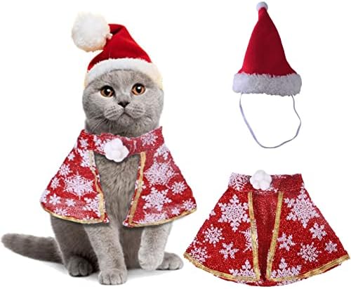 Costumes de Natal para animais de estimação Dog Dog Christmas Papai Noel Hat para Costura de Natal Acessórios