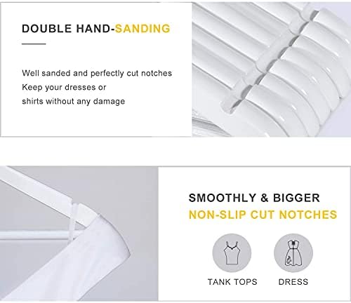 Topia Hanger White Series - Luxurno de madeira de luxo extra Cabide