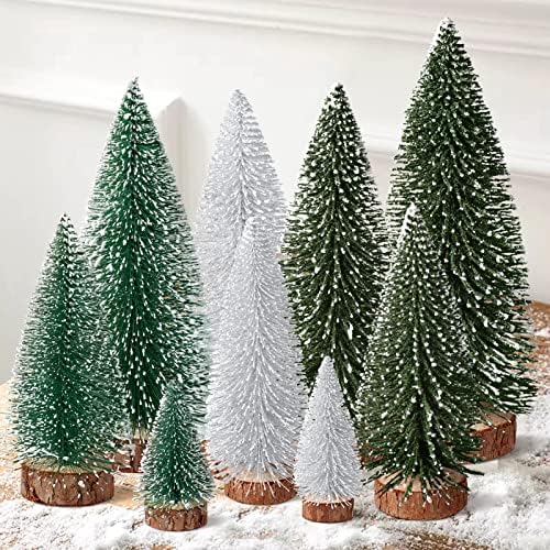 9pcs mini árvores de natal decoração de natal