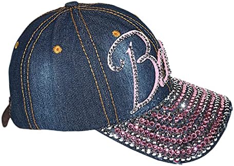 Popfizzy Bling Cap, boné de beisebol de strass, chapéu de jeans angustiado, presentes para mulheres