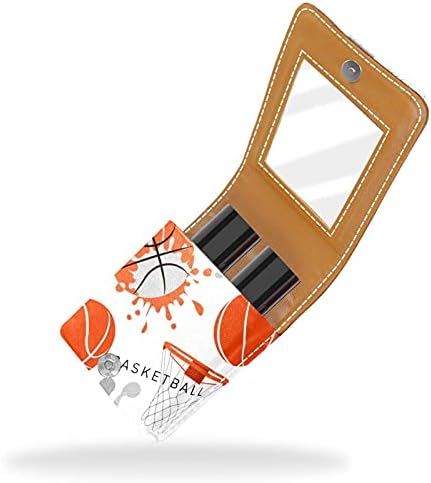 Ball Sport Basketball Lip Gloss Holder Batom Case de maquiagem portátil Bolsa de viagem Case de batom de batom