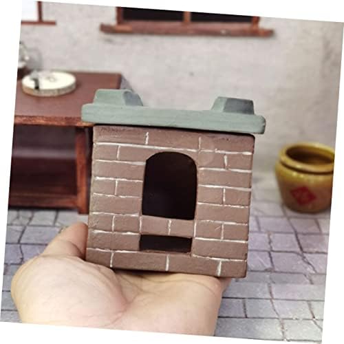 Totority 1pc Mini Cerâmica Cooktop Decoração de Casa Vintage Pequena lareira de cerâmica Mini fogão decorações