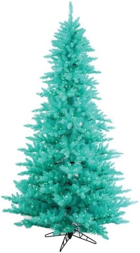Vickerman 5.5 'Aqua Fir Artificial Christmas Tree, Aqua Dura-iluminada luz, decoração sazonal para