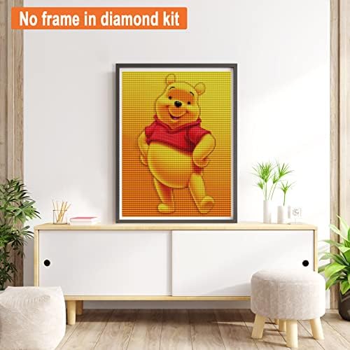 Palodio diy 5d urso pintura de diamante por kits numéricos, cristal strass de diamante pinturas de bordados